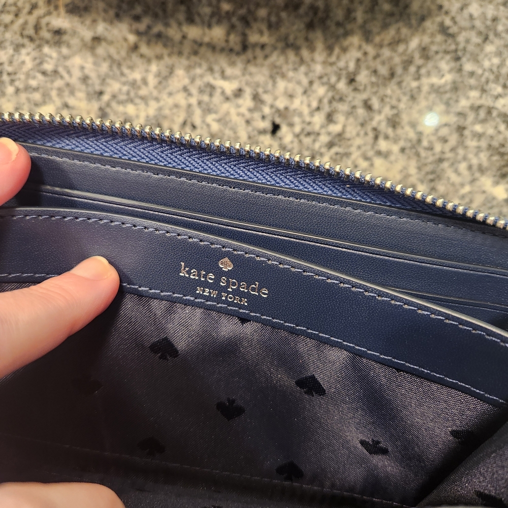 Kate Spade Adel Large Continental Wallet Color Blueberry Cobbler - Picture 11 of 14